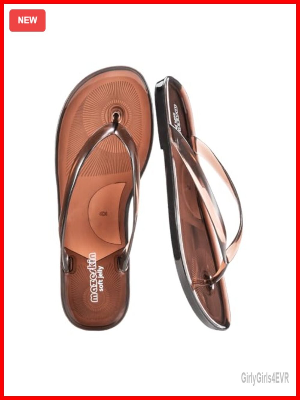 Women's Soft Jelly Flip Flops Non-Slip Waterproof Thong Sandals